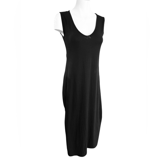 NWTS Bluana made in Italy Elegant Black, Lace Back lingerie, calf length, sz S - Picture 3 of 11